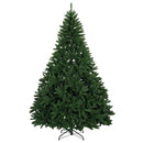 Kunstigt juletræ mellemgrønt med julekugle 210 cm 300 LED'er