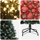 Kunstigt juletræ grønt med julekugle 240 cm 300 LED'er