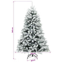 Kunstig juletræ med kugler 240 cm 300 LED'er Varm hvid