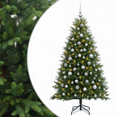 Kunstig juletræ med kugler 180 cm 300 LED'er Varm hvid