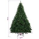 Kunstigt juletræ mellemgrønt med julekugle 210 cm 300 LED'er