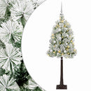Kunstigt hængslet juletræ med julekugler 180 cm 300 LED'er
