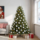 Kunstigt juletræ med julekugle 240 cm 300 LED'er Varm hvid