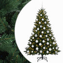 Kunstigt juletræ med julekugle 180 cm 300 LED'er Varm hvid