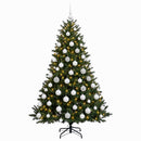 Kunstigt juletræ med julekugle 240 cm 300 LED'er Varm hvid