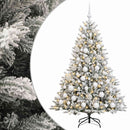 Kunstigt juletræ med julekugle 240 cm 300 LED'er Varm hvid