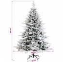 Kunstigt juletræ med julekugle 180 cm 300 LED'er Varm hvid