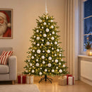 Kunstigt juletræ med julekugle 240 cm 300 LED'er Varm hvid