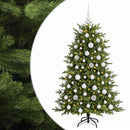Kunstigt juletræ med julekugle 180 cm 300 LED'er Varm hvid