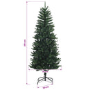 Kunstig juletræ med kugler 210 cm 300 LED'er Varm hvid
