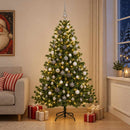 Kunstigt juletræ med julekugle 180 cm 300 LED'er Varm hvid
