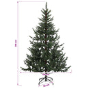 Kunstigt juletræ med julekugle 210 cm 300 LED'er Varm hvid