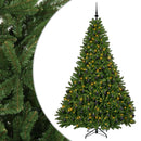 Kunstigt juletræ lysegrønt med julekugler 270 cm 600 LED'er