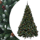 Kunstigt juletræ grønt med julekugler 300 cm 600 LED'er