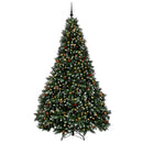 Kunstigt juletræ grønt med julekugler 300 cm 600 LED'er