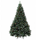 Kunstigt juletræ, grønt med julekugle 270 cm 300 LED'er