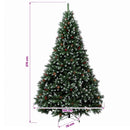Kunstigt juletræ, grønt med julekugle 270 cm 300 LED'er
