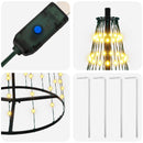 LED juletræ 165 cm 270 LED'er Varm hvid Jern Sort