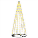 LED juletræ 165 cm 270 LED'er Varm hvid Jern Sort