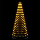 LED juletræ 165 cm 270 LED'er Varm hvid Jern Sort