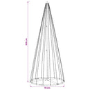 LED juletræ 165 cm 270 LED'er Varm hvid Jern Sort