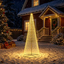 LED juletræ 285 cm 744 LED'er Varm hvid Jern Sort