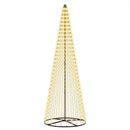 LED juletræ 285 cm 744 LED'er Varm hvid Jern Sort