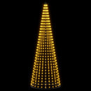 LED juletræ 285 cm 744 LED'er Varm hvid Jern Sort