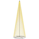 LED juletræ 485 cm 1632 LED'er Varm hvid Jern Sort