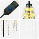 LED juletræ 165 cm 270 LED'er Varm hvid Jern Sort