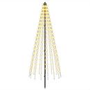 LED juletræ 165 cm 270 LED'er Varm hvid Jern Sort