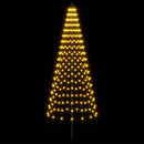 LED juletræ 165 cm 270 LED'er Varm hvid Jern Sort