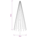 LED juletræ 165 cm 270 LED'er Varm hvid Jern Sort