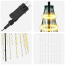 LED juletræ 285 cm 744 LED'er Varm hvid Jern Sort