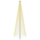 LED juletræ 285 cm 744 LED'er Varm hvid Jern Sort