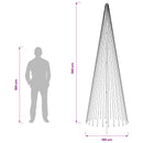 LED juletræ 285 cm 744 LED'er Varm hvid Jern Sort