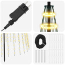 LED juletræ 385 cm 1148 LED'er Varm hvid Jern Sort