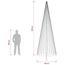 LED juletræ 385 cm 1148 LED'er Varm hvid Jern Sort