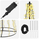 LED juletræ 485 cm 3000 LED'er Varm hvid Stål Sort