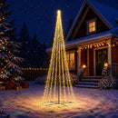 LED juletræ 485 cm 3000 LED'er Varm hvid Stål Sort