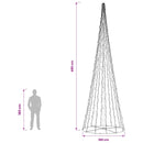 LED juletræ 485 cm 3000 LED'er Varm hvid Stål Sort