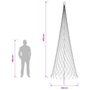 LED juletræ 400 cm 450 LED'er Blå Jern Sort