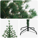 Kunstigt Hinged Juletræ 180 cm PVC og metal Grøn