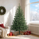 Kunstigt Hinged Juletræ 180 cm PVC og metal Grøn