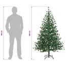 Kunstigt Hinged Juletræ 180 cm PVC og metal Grøn