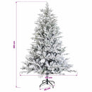 Kunstigt Hinged Juletræ 180 cm PVC og metal Grøn og Hvid