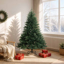 Kunstigt Hinged Juletræ 180 cm PVC og metal Grøn