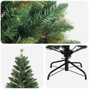 Kunstigt Hinged Juletræ 210 cm PVC og metal Grøn