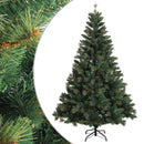 Kunstigt Hinged Juletræ 210 cm PVC og metal Grøn