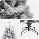 Kunstigt Hinged Juletræ 120 cm PVC og metal Grøn og Hvid